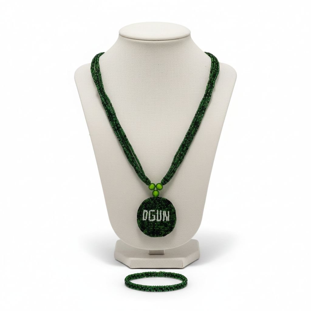 Consecrated Ogun Beads (Ileke & Ide) – Sacred Ògún Protection Necklace & Bracelet - Image 2